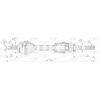 Arbre de transmission avant droit OPEN PARTS DRS6242.00