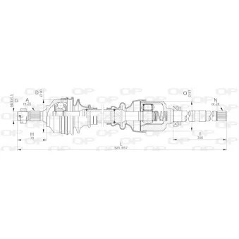 Arbre de transmission avant droit OPEN PARTS DRS6248.00