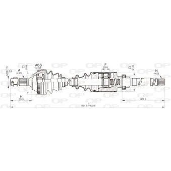 Arbre de transmission avant droit OPEN PARTS DRS6266.00