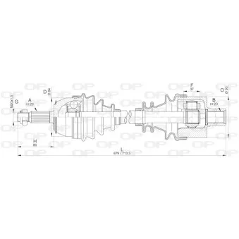Arbre de transmission OPEN PARTS DRS6269.00