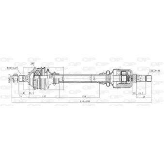 Arbre de transmission avant gauche OPEN PARTS DRS6276.00