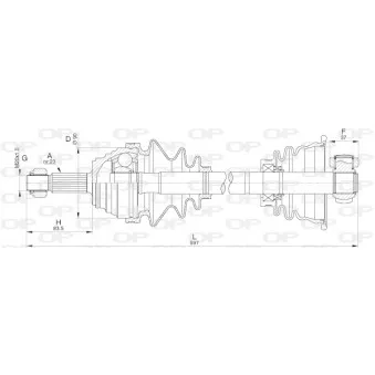 Arbre de transmission avant gauche OPEN PARTS DRS6310.00