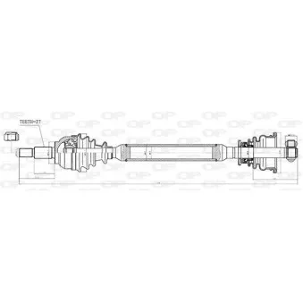 Arbre de transmission avant gauche OPEN PARTS