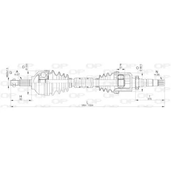 Arbre de transmission avant droit OPEN PARTS DRS6320.00