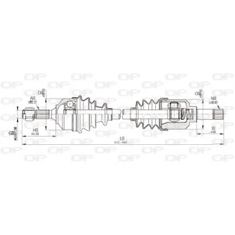 Arbre de transmission avant gauche OPEN PARTS DRS6336.00