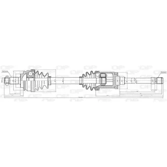 Arbre de transmission avant droit OPEN PARTS DRS6339.00