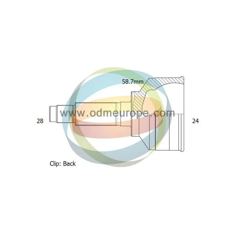 Embout de cardan avant (kit de réparation) ODM-MULTIPARTS 12-050422
