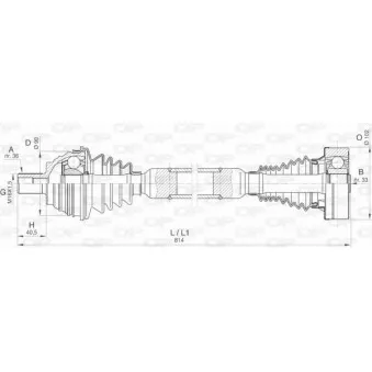 Arbre de transmission avant droit OPEN PARTS DRS6419.00