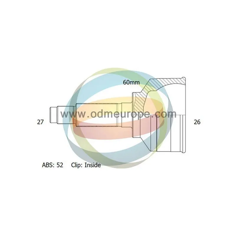 Embout de cardan avant (kit de réparation) ODM-MULTIPARTS 12-080658
