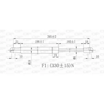 Vérin, capot-moteur OPEN PARTS GSR6017.00