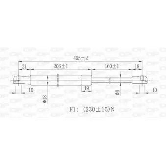 Vérin, capot-moteur OPEN PARTS GSR6030.00