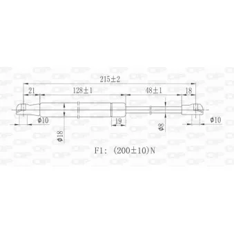 Vérin, capot-moteur OPEN PARTS GSR6032.00