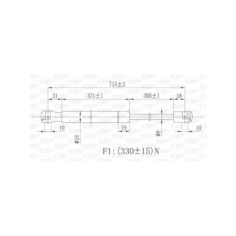Vérin, capot-moteur OPEN PARTS GSR6052.00