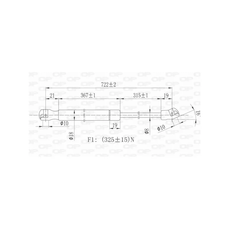 Vérin, capot-moteur OPEN PARTS GSR6064.00