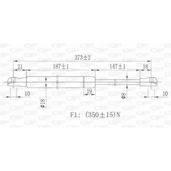 Vérin, capot-moteur OPEN PARTS GSR6072.00