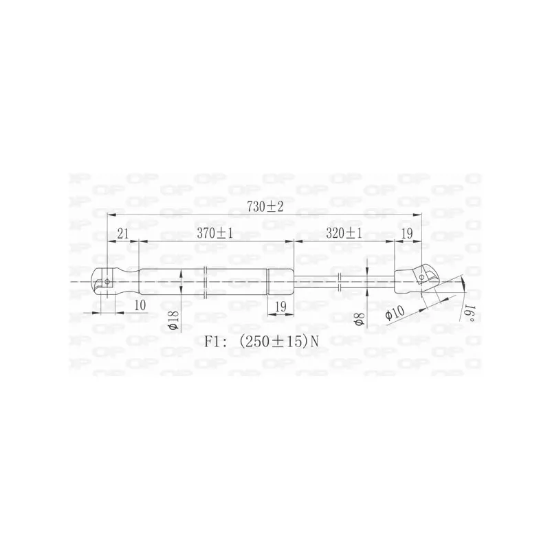Vérin, capot-moteur OPEN PARTS GSR6075.00