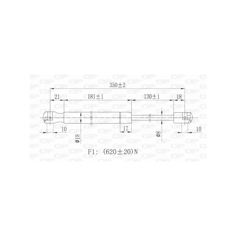 Vérin de hayon, de coffre OPEN PARTS GSR6078.00