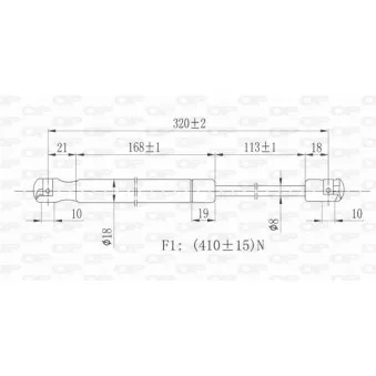 Vérin, capot-moteur OPEN PARTS GSR6090.00