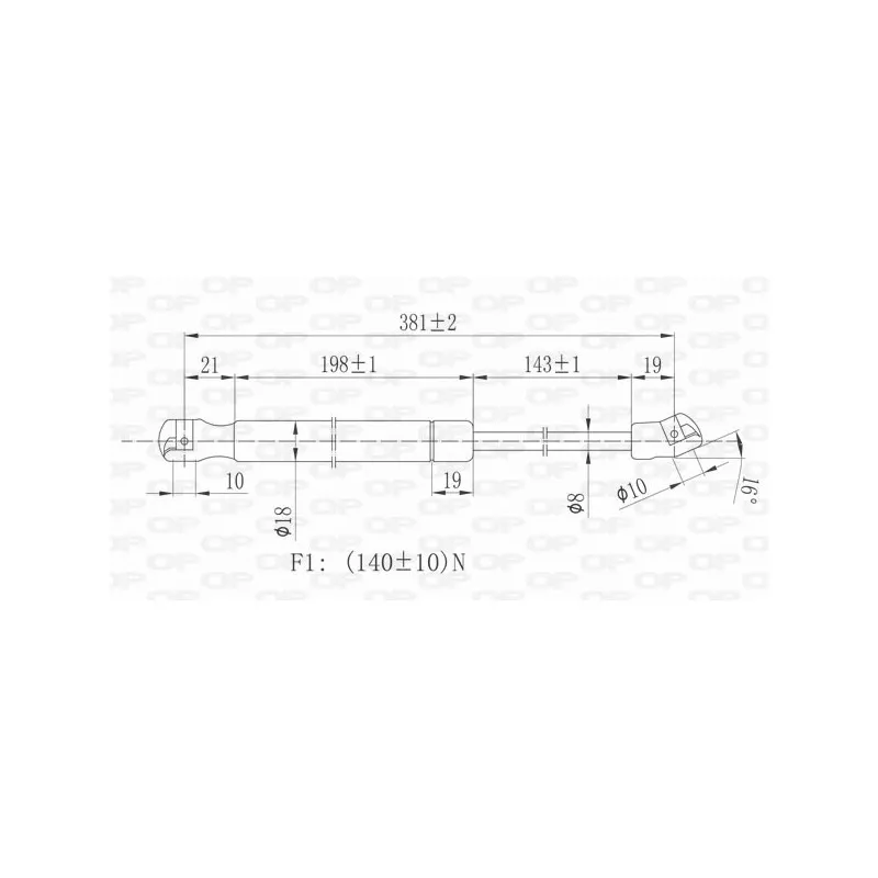 Vérin, vitre arrière OPEN PARTS GSR6098.00