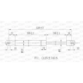 Vérin, capot-moteur OPEN PARTS GSR6118.00
