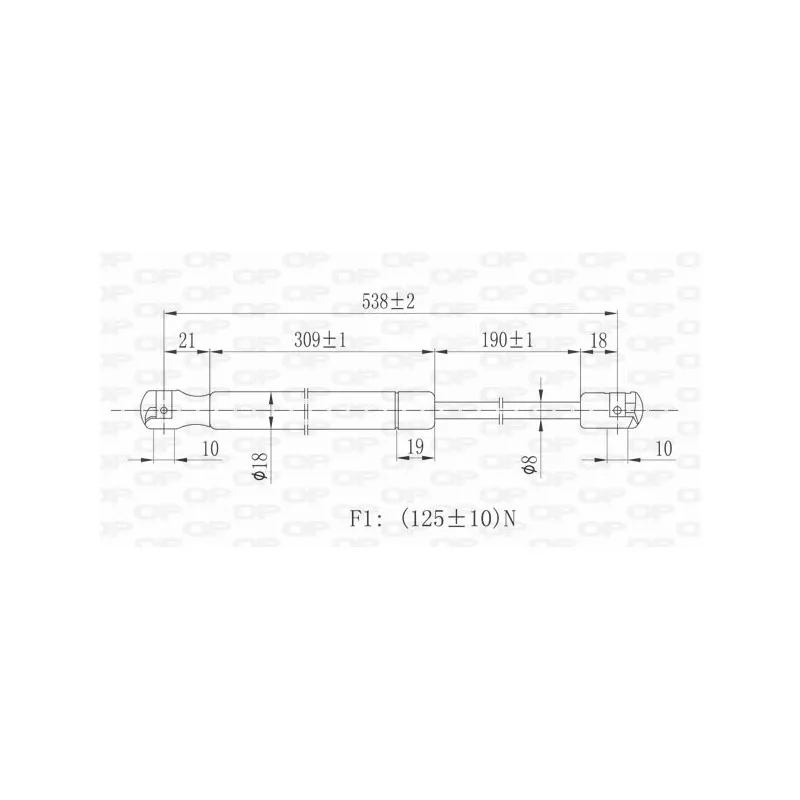 Vérin, capot-moteur OPEN PARTS GSR6118.00