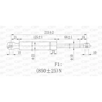 Vérin, capot-moteur OPEN PARTS GSR6124.00