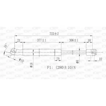 Vérin, capot-moteur OPEN PARTS GSR6138.00