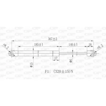 Vérin, capot-moteur OPEN PARTS GSR6144.00