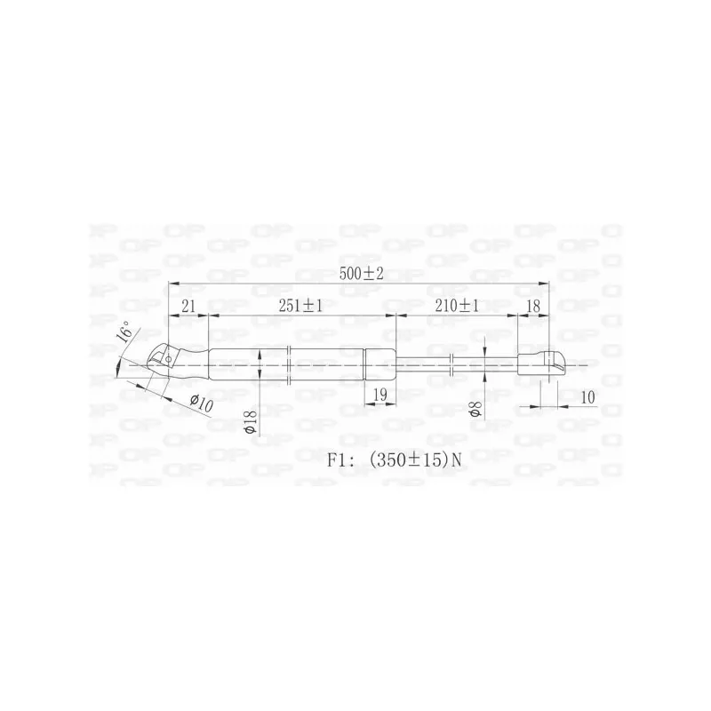 Vérin, capot-moteur OPEN PARTS GSR6155.00