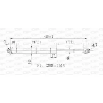 Vérin, capot-moteur OPEN PARTS GSR6183.00