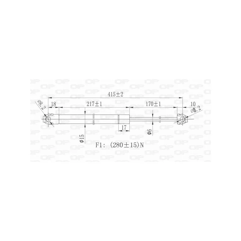 Vérin, capot-moteur OPEN PARTS GSR6183.00