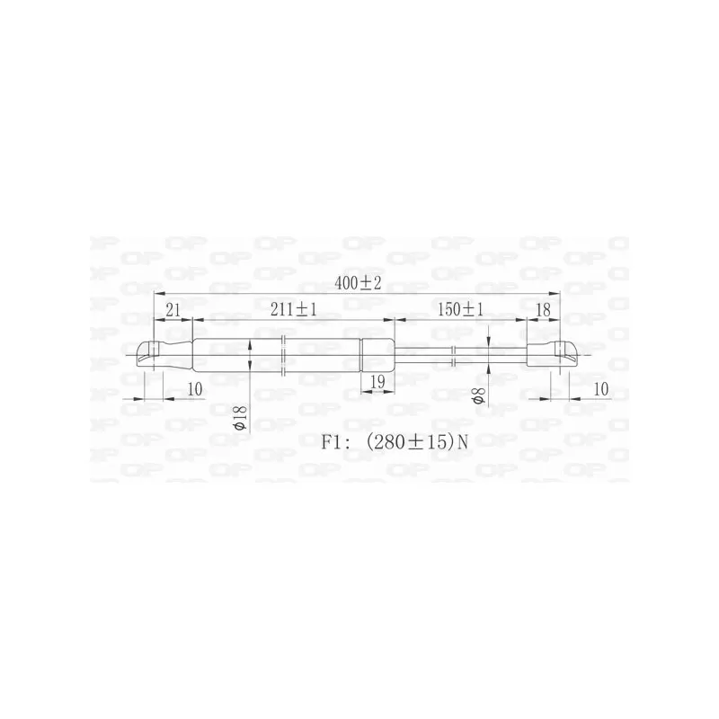 Vérin, capot-moteur OPEN PARTS GSR6186.00