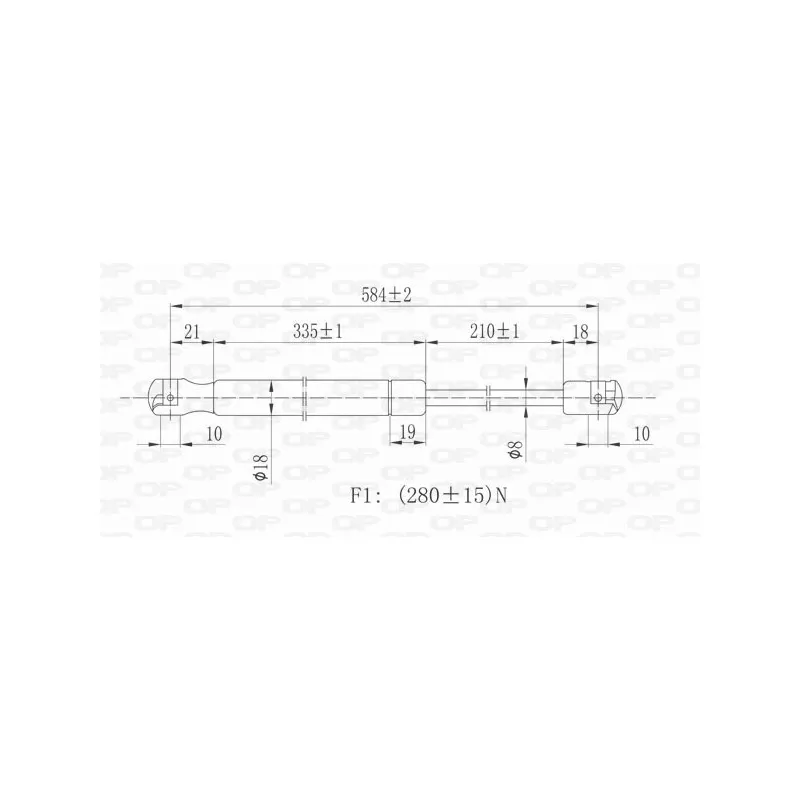 Vérin, capot-moteur avant gauche OPEN PARTS GSR6207.10