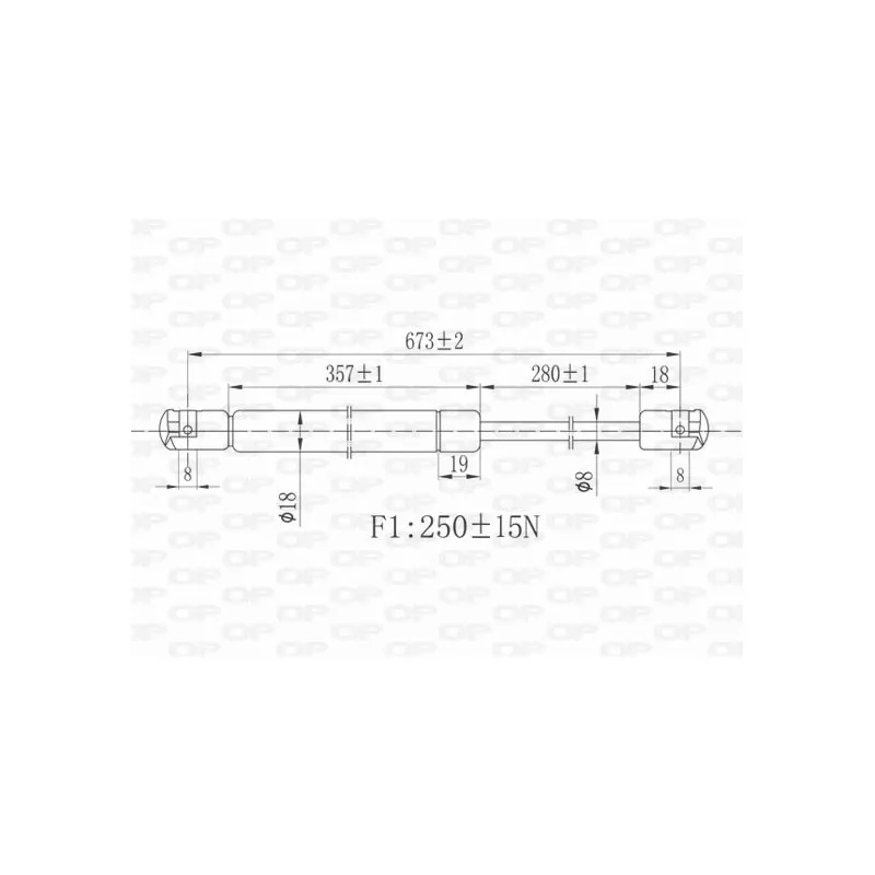 Vérin, capot-moteur avant gauche OPEN PARTS GSR6217.00