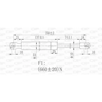 Vérin, capot-moteur OPEN PARTS GSR6263.00