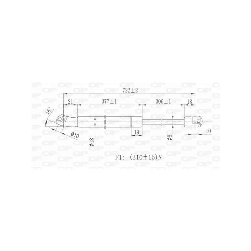 Vérin, capot-moteur OPEN PARTS GSR6266.00