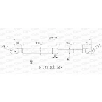 Vérin, capot-moteur OPEN PARTS GSR6324.00