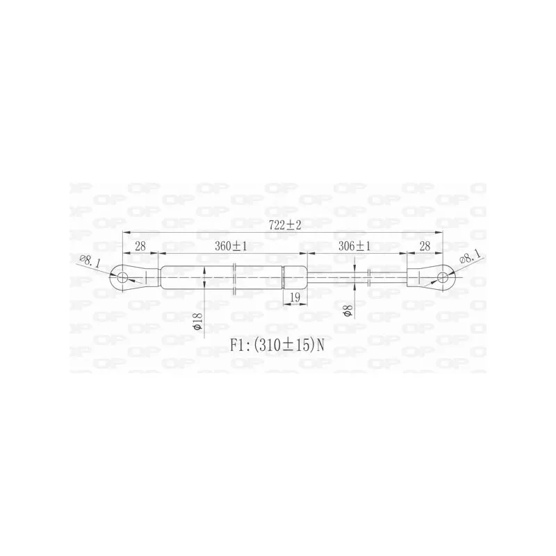 Vérin, capot-moteur OPEN PARTS GSR6324.00