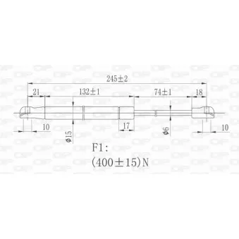 Vérin, capot-moteur OPEN PARTS GSR6343.00