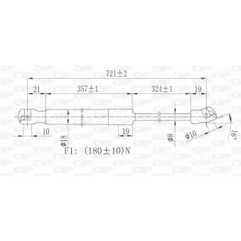 Vérin, capot-moteur OPEN PARTS GSR6355.00