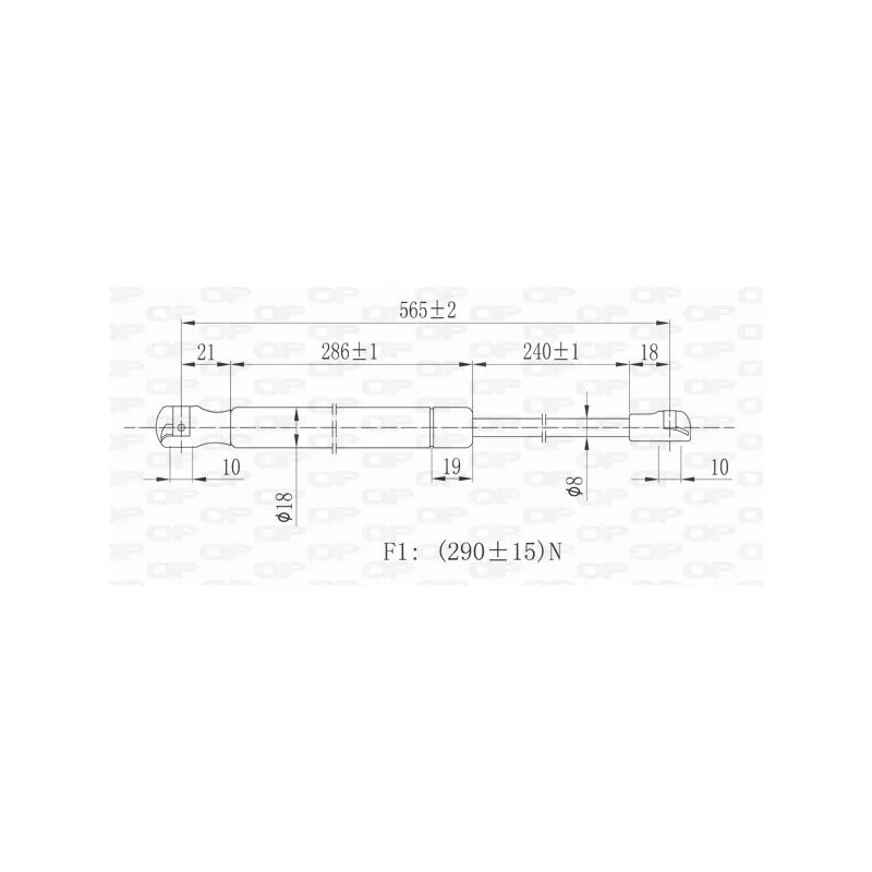 Vérin, capot-moteur OPEN PARTS GSR6357.00