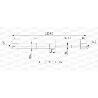 Vérin, capot-moteur OPEN PARTS GSR6376.00