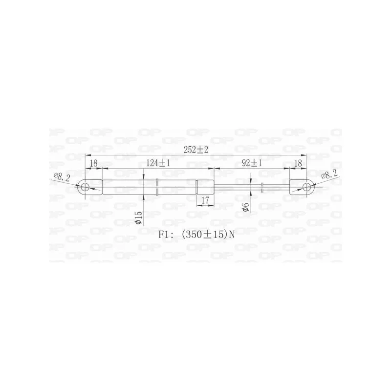 Vérin, capot-moteur OPEN PARTS GSR6376.00
