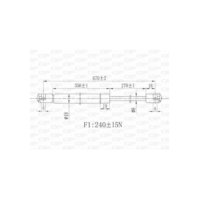 Vérin, capot-moteur avant droit OPEN PARTS GSR6390.00