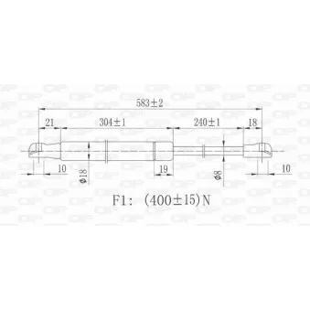 Vérin, capot-moteur OPEN PARTS GSR6394.00