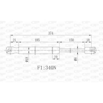 Vérin, capot-moteur OPEN PARTS GSR6427.00