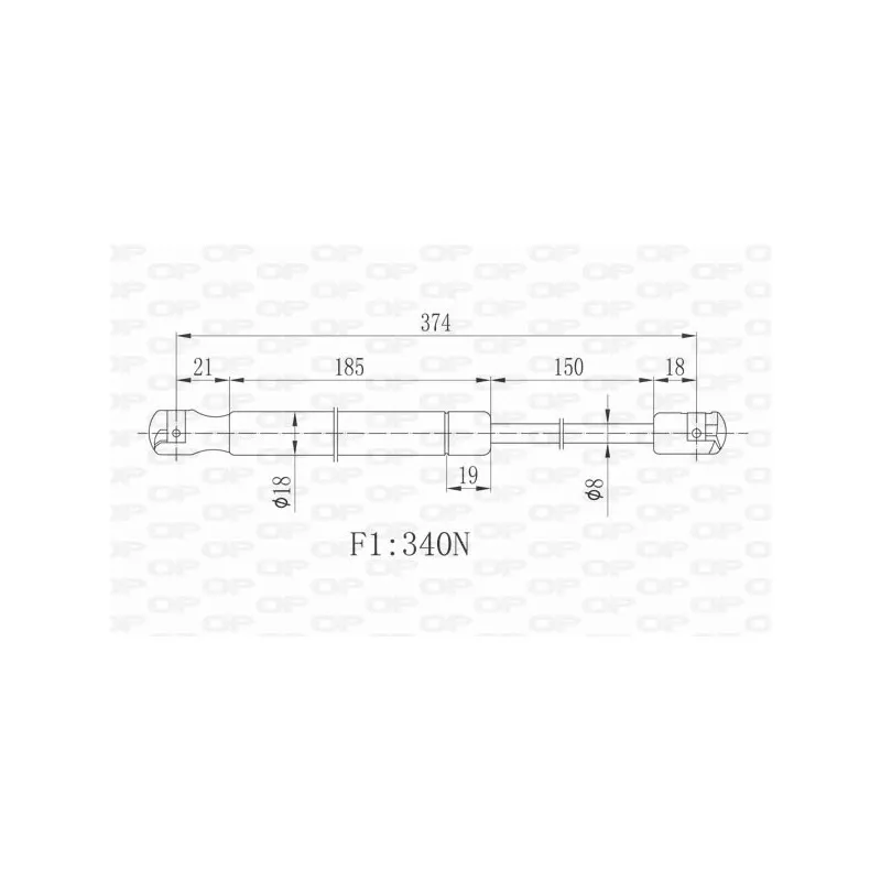 Vérin, capot-moteur OPEN PARTS GSR6427.00