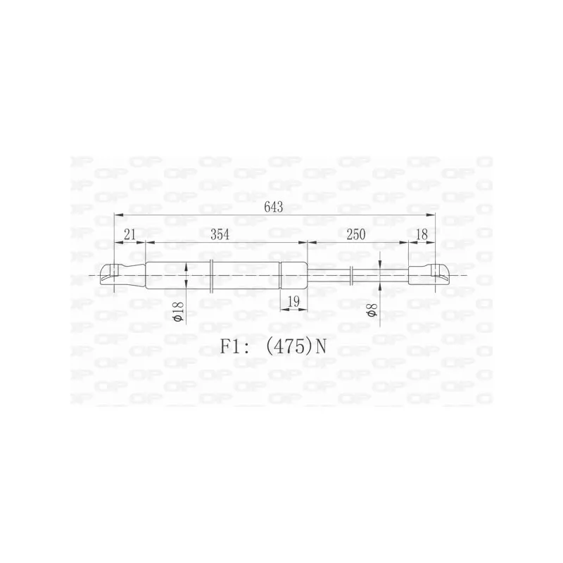 Vérin, capot-moteur OPEN PARTS GSR6428.00