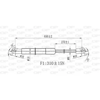 Vérin, capot-moteur OPEN PARTS GSR6429.00