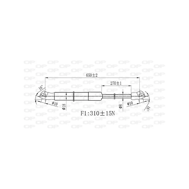 Vérin, capot-moteur OPEN PARTS GSR6429.00